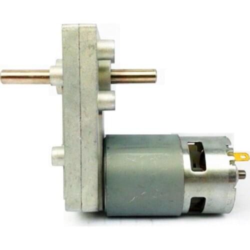 6v12v24v electric double shaft dc gear motor for Pump drive metal gear motor dual shaft dc gear motor