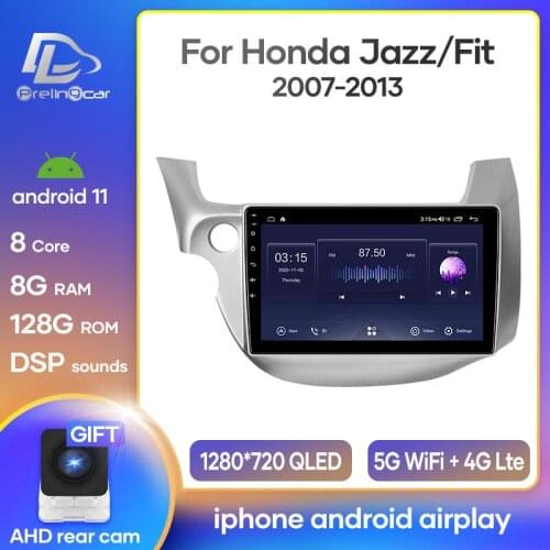 Prelingcar Android 10.0 For HONDA FIT JAZZ 2008-2013 Car Radio Multimedia Video Player GPS Navigation NO DVD 2 Din Octa-Core DSP