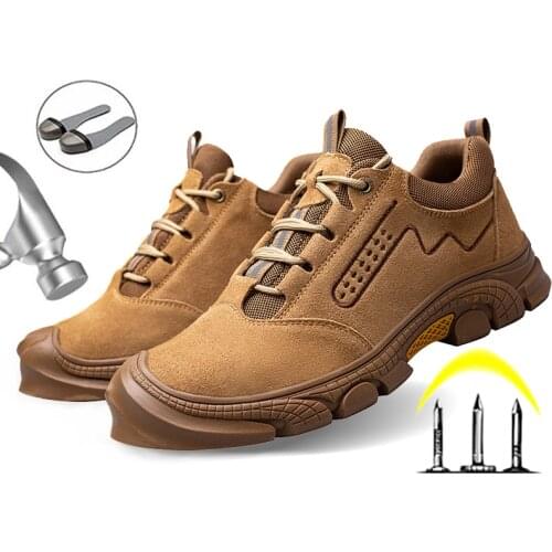 Spark Proof Welding Shoes Mens Safety Boots Anti-stab Work Shoes For Men Steel Toe Protective Safety Shoes Anti-piercing Boots