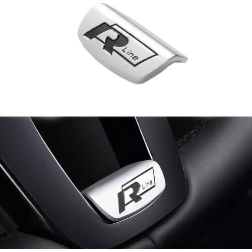 Volkswagen R LİNE Steering Wheel Decorative 3D Metal Cover Logo Stickr