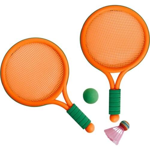 Children Outdoor Sports Nylon Tennis Badminton Ball Racket Interactive Game Toy Set
