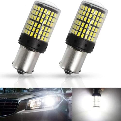DHBH-1156 LED Light Bulb White Canbus Super Bright Automotive RV 3014 144 SMD 7506 1003 1073 Turn Signal Brake Light(2PCS)