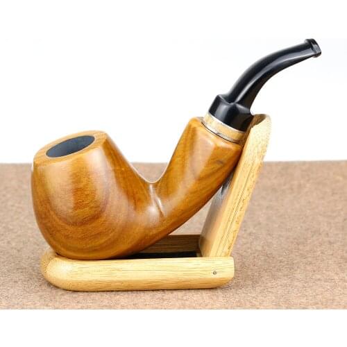 Classic Green Sandal Wood Pipe 9mm Filter Smoking Tobacco Pipe free tools gift set Smoking Pipe Creative Design Wooden Pipe