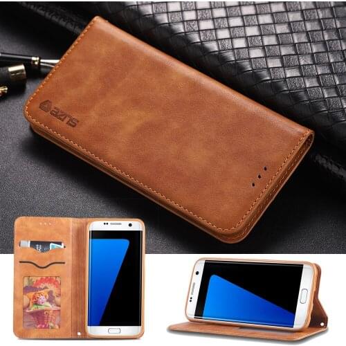 Leather Wallet Case For Samsung Galaxy S7 s7 edge S8 S9 Plus S10+ S10e card Slot protective flip cover Samsung S9 case