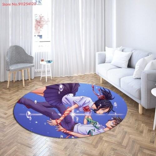 Round Carpet for Living Room Bedroom Your Name Print Cartoon Floor Mats Kitchen Rugs Kids Play Crawl Mat Home Decor Carpet