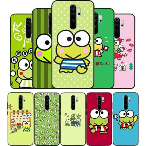 Cute green frog Keroppi Black TPU Silicone Soft Phone Case For Redmi 4A 4X 7A 5 Plus 6 Pro NOTE 9 7 8 5 Pro 4 6