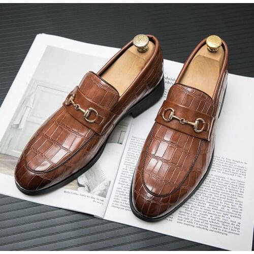 Luxury Men Leather Shoes Casual Moccasin Homme Outdoor Flat Men Loafers Pu Leather Men Boat Shoes Party Men Dress Shoes