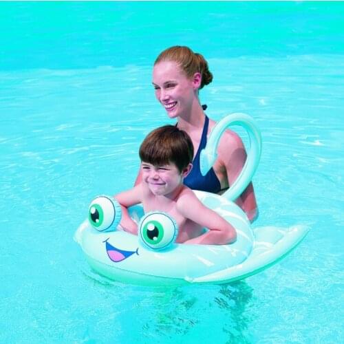 4 Pieces Of 6112 Bestway SEA CREATURE SWIM RINGS Inflatable Floating Circle Swimming Laps Animal Head Swimming Laps