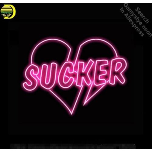 Neon Sign For Neon Heart sucker Pub Real Glass Tubes Art Lamp neon Windows light custom Brand LOGO Handmade neon signs for sale