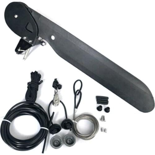 Alloy Canoe Kayak Boat Tail Kayak Rudder Direction Foot Control Sailing Boat Parts Tool Kit Clip Buckle Thick Rope