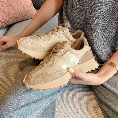 Sports shoes vulcanized shoes flat casual shoes lace-up mesh lightweight and breathable women zapatillas de deporte para mujer