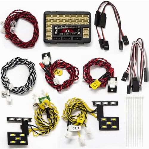 AJRC New Product LED Light System Front & Rear Lamp Group for 1/10 RC Car Traxxas TRX4 Bronco Front and Back Headlights