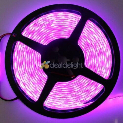 Pink LED Strip Light SMD 5050 60LED/M Lamps DC12V Flexible Ribbon tape ip65 waterproof Led Stripe Tape