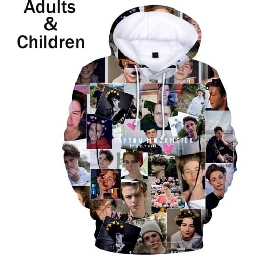 Popular printed 3D payton moormeier Hoodies Men Women Sweatshirts New Fashion spring fall Kids 3D Hoodie boy girl Casual clothes