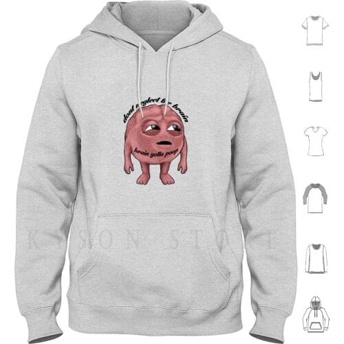 The Brain Hoodie Long Sleeve Lil Dicky The Brain Brain Brain Gotta Poop Listen Rapper Dicky Lil Dickey Youtube Funny