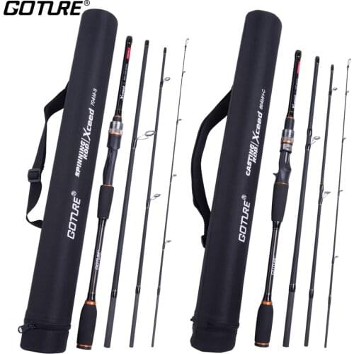 Goture XCEED Ultralight Carbon Fishing Rod 1.98M 2.1M 2.4M 2.7M 3.0M M MH Spinning Casting Fishing Rod With Bag Drag 13.6kg