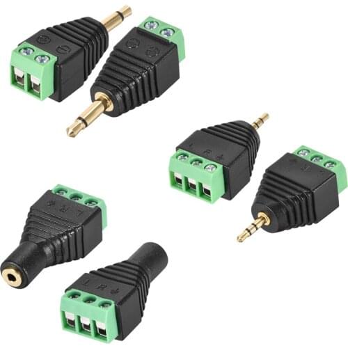 Uxcell AV Screw Terminal Stereo Audio Video Connector Adapter 5VA PVC Green to use on Different Audio and Video Systems
