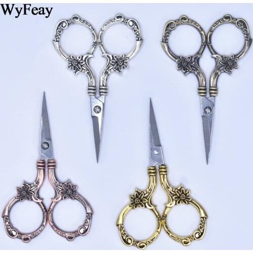 Vintage Scissor Sewing Tailor Handicraft Embroidery Fabric European Retro Classic Antique Craft Needlework Sewing Tools Shears