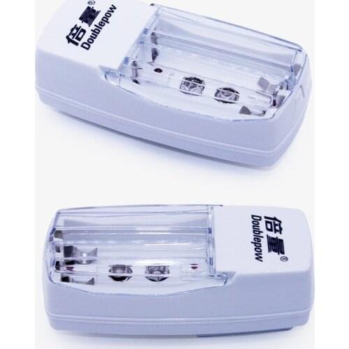 Doublepow battery charger can charge AA, AAA, 9V rechargeable battery charger 2 slot Ni-CD Ni-MH battery charger