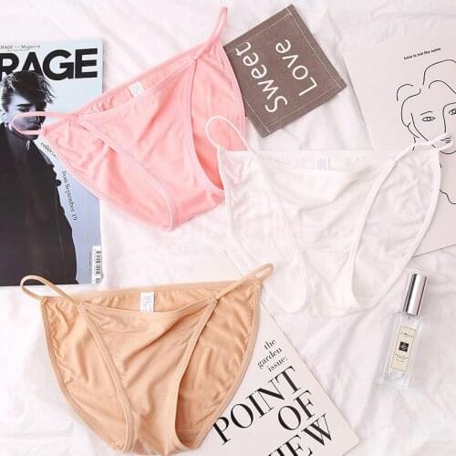 European Style Sexy Panties Womens Panties Sexy Solid Color Briefs Low Waist Seamless Underpants Female Breathable Lingerie