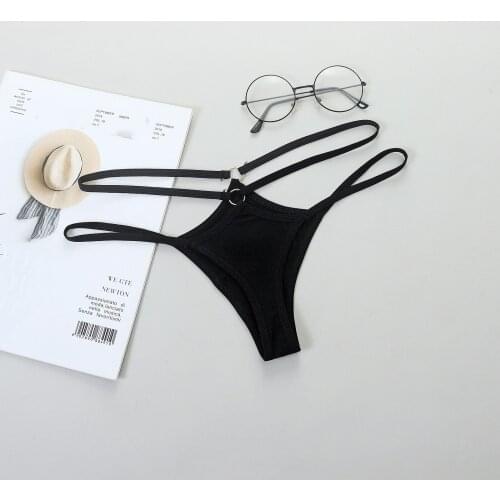 Womens Underwear With Hollow Out Briefs Transparent Sexy Womens T-back трусы sexy lace panties for women Sexy Panties Black