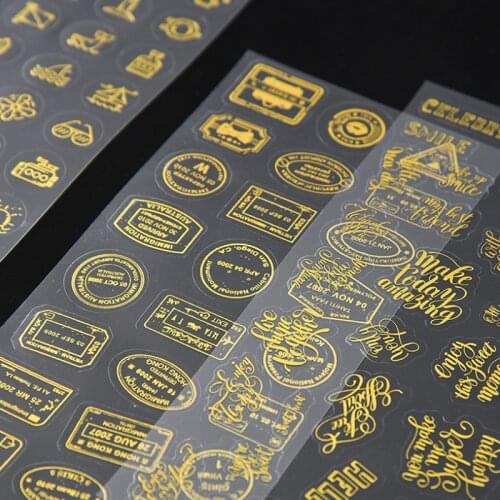 1-2pc UV Epoxy Resin Fillings Sticker Gold Letters Flowers Decorative Stickers For DIY Epoxy Mold Makeing Jewelry Filling Decor