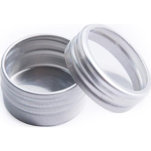 10pieces 10ml Aluminum jars Silver Round Metal Tin Container Clear Window Screw Top Cans, Small Easy To Carry, Storage Box