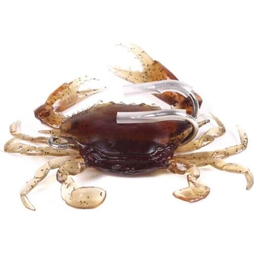 100mm/19g Artificial Fishing Lures 3D Soft Simulation Crab Lure Bait River Hook Fishing Tackle Lake River Pond Stream Fish Lure