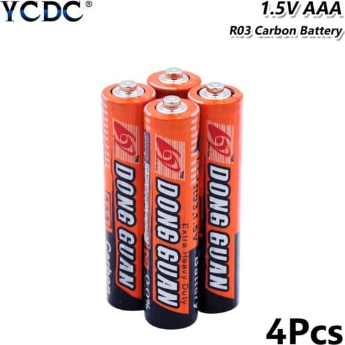 4pcs 1.5v Aaa Um4 Fr03 Mn2400 Battery Extra Heavy Duty Zinc-Carbon Dry Batteries LR03 AM4 HR03 For Electric Razor Power Bank