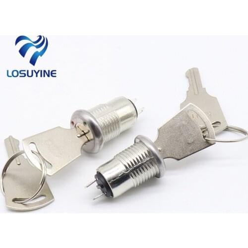 5pcs Key Switch ON/OFF Lock Switch KS-02