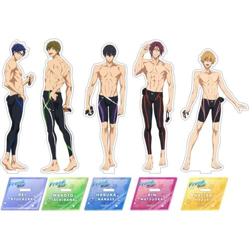 Anime Free! Nanase Haruka Tachibana Makoto Rin Matsuoka Acrylic Stand Figure Model Plate Display Tabletop Decor Collections