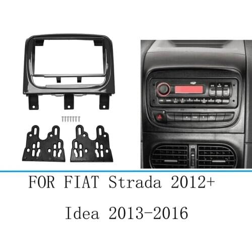 Car Stereo Radio Fascia Dash Panel 2 Din Frame for FIAT Strada 12+/Idea 13-16