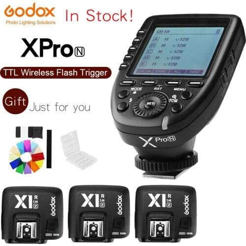 Godox Xpro-N i-TTL II 2.4G X System Wireless Control Remote Trigger with 3x X1R-N Controller Receiver Compatble for Nikon Flash