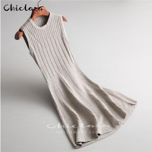 Модные вязаные платья CHICLAZA China At AliExpress