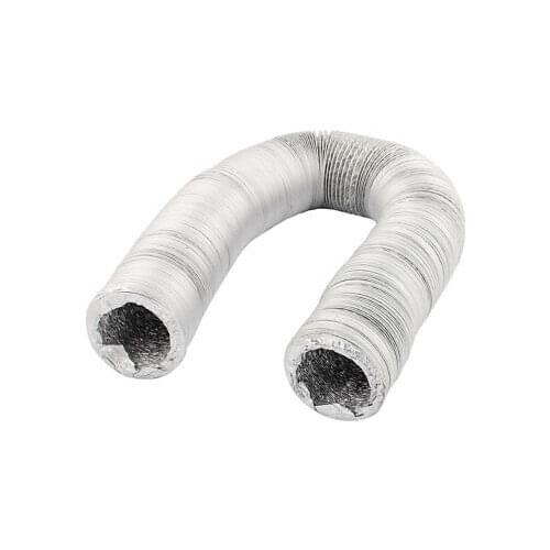8cm Dia Aluminum Foil Hose Ducting Flexible Pipe Ventilation 10M Length w Clamps