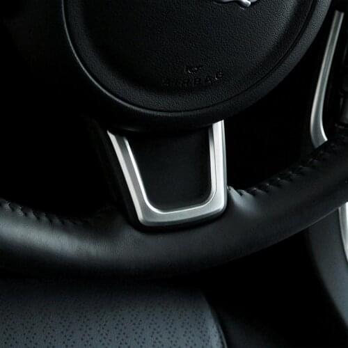 For Jaguar XE/XF/F-Pace 2016 Car Styling ABS Matte Chrome Interior Accessories Steering Wheel Cover Trim NEW