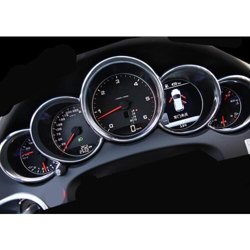 For Porsche Panamera 970 2010-2015 ABS Matt Dashboard Meter Ring Cover Trim 5pc Car modification Auto parts