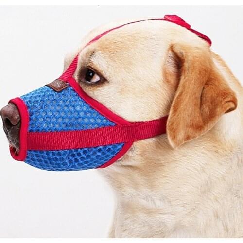 Breathable Small Medium Large Dog Muzzle Adjustable Mesh Anti-Biting Barking Pet Mouth Cover Mask Muzzle