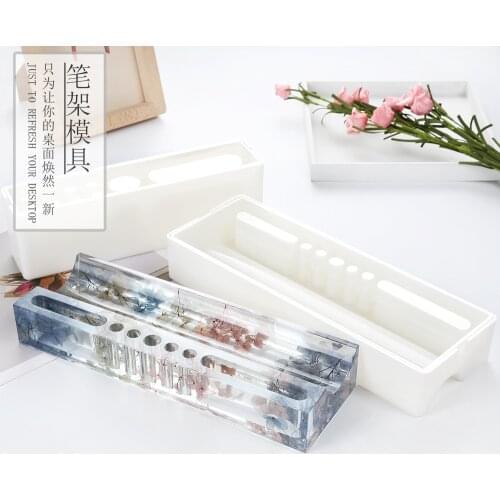 Crystal Epoxy Resin UV Glue Mold Pen Mobile Phone Holder Storage Casting Silicone Mold DIY Molds Making Resin Crafts