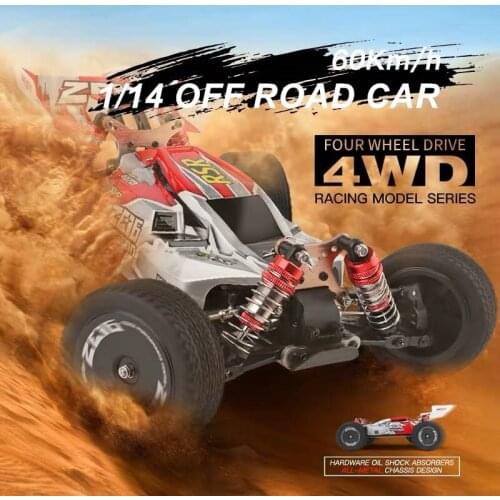JTY Wltoys 1:14 60km/h RC Cars Remote Control Car Alloy Body 4WD Drift Racing Car High Speed Off-Road Vehicle For Adults Child