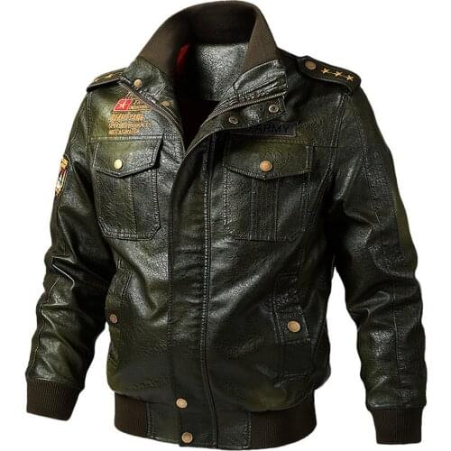 Classical Motorcycle Leather Jackets 2021 Spring Mens Zipper Jacket Youth Handsome Stand Collar Coats Solid Color Leather Coat