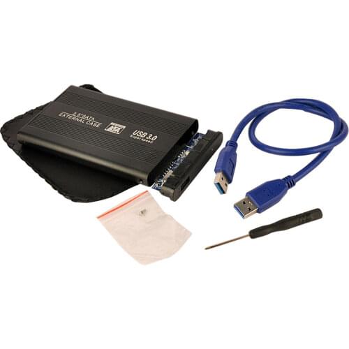 Aluminum Alloy External HDD Caddy 2.5inch SATA Interface USB 3.0 Speed 6Gb/s SSD Hard Drive Case
