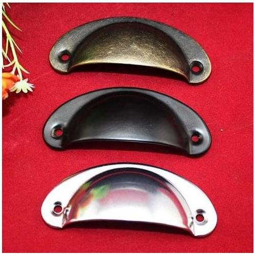 Fashion Hot 4 colors Vintage Cabinet Knobs and Handles Cupboard Door Cabinet Drawer Furniture Antique Shell Handle