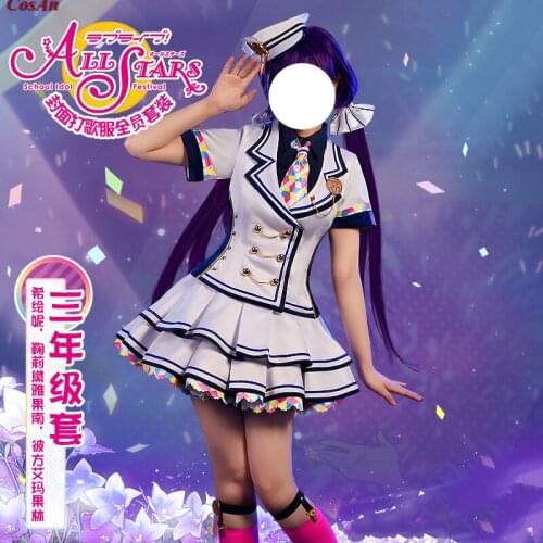 New Anime Lovelive All Stars Cosplay Costume Lovely Cover SJ Dress Third Grade Uniforms Activity Party Role Play Clothing S-XL