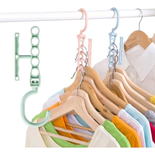 Plastic Multilayer Windproof Clothes Hanger Organizer Fixed Holder Storage Racks Buckle Hanger Anti-Slip Hangers