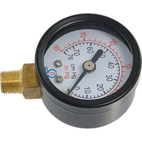 Male Threaded Pneumatic Air Vacuum Pressure Gauge 30/0Hg