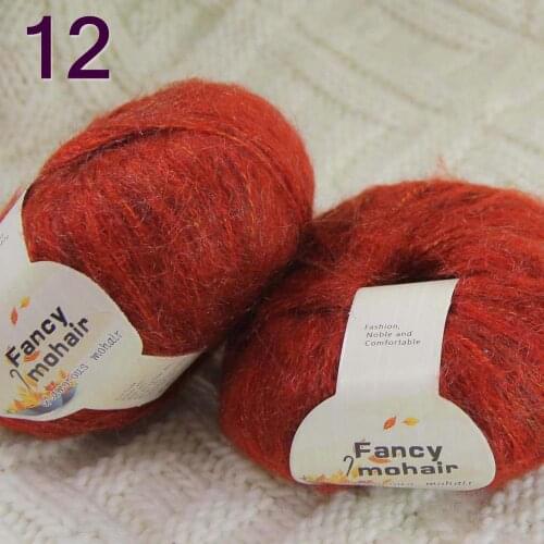 Sale New Soft 2Skeins50g Wrap Shawls Hand Knitting Wool Yarn Womens Cashmere Shawls and Wraps 12 Rainbow red