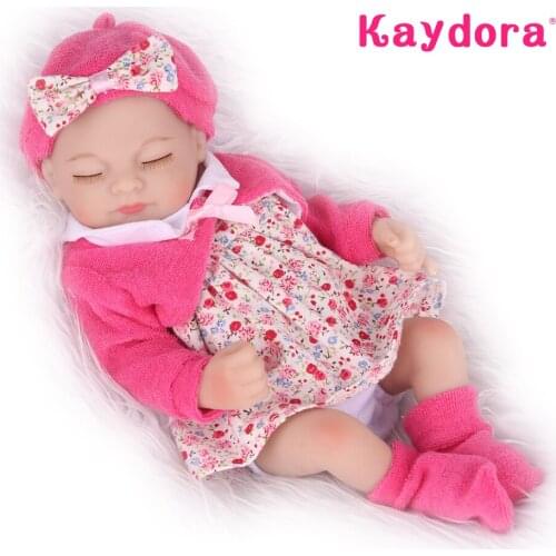 10 inch Lifelike Mini Dolls Handmade Full Vinyl 25 CM Reborn Baby Dolls bebe reborn silicone Kids Toys For children lol Kaydora
