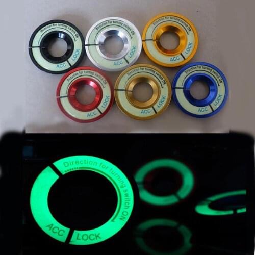 Rete luminous Car ignition switch decoration key hole protection for Skoda Rapid Fibia Superb Octavia