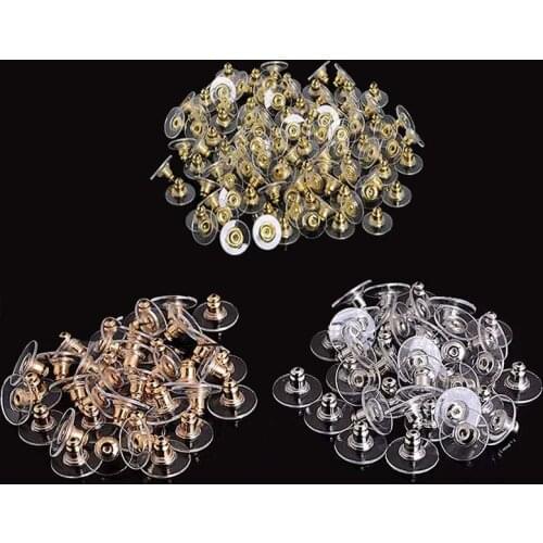 100pcs/lot Rubber Earring Backs Stopper Earnuts Stud Earring Back Supplies For Jewelry DIY Jewelry Findings Making Accessories